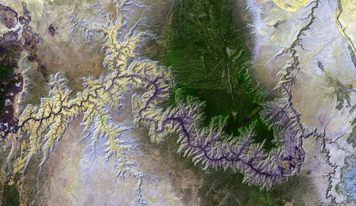 grand canyon sattelite map